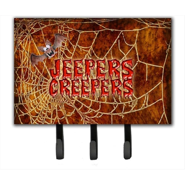 Carolines Treasures 6 x 9 In. Jeepers Creepers with Bat and Spider web Halloween Leash or Key Holder SB3018TH68 - main